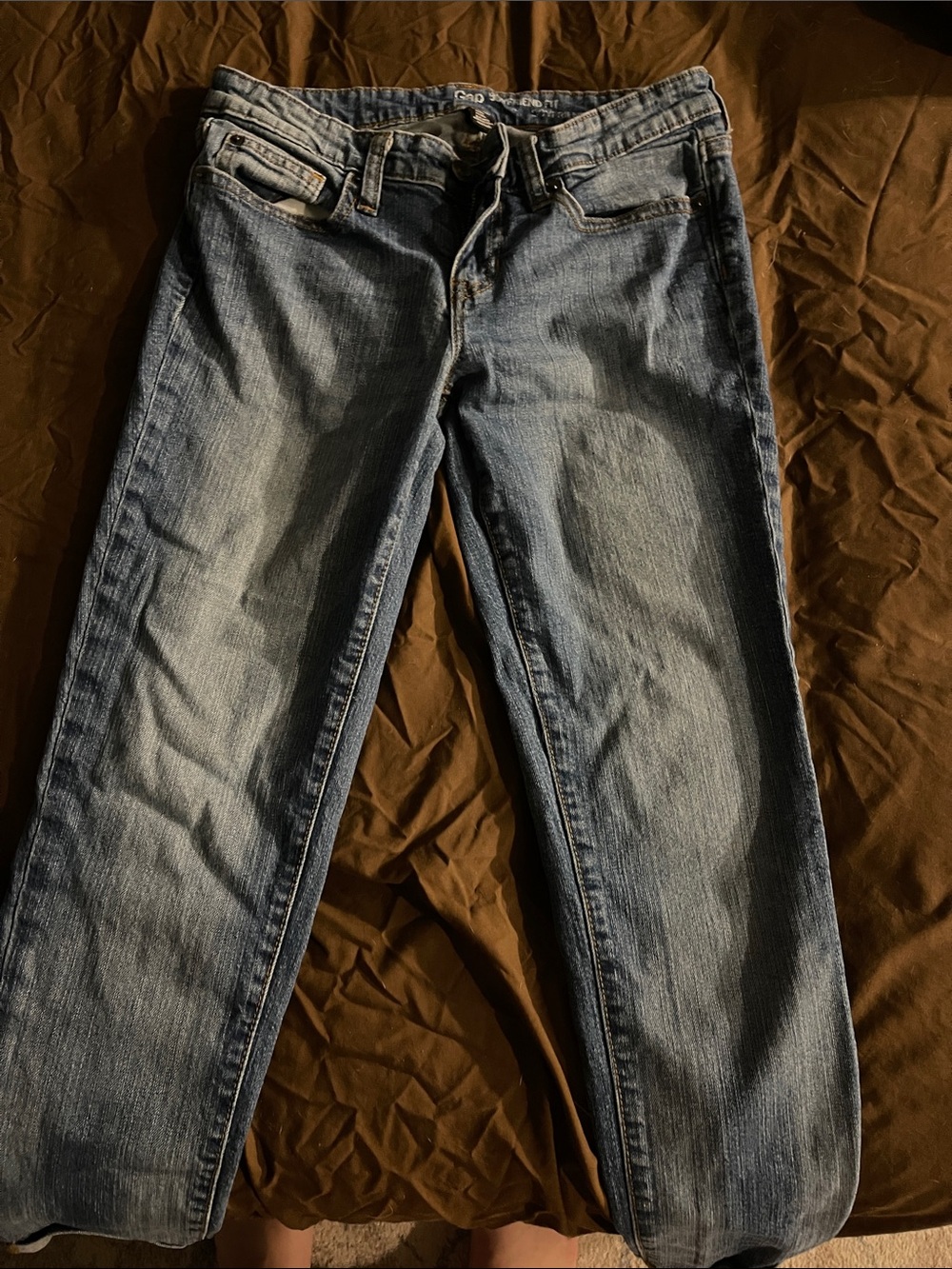 GAP Straight Leg Faded Blue Jeans